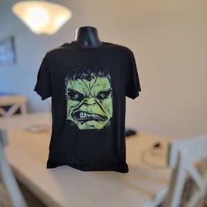 Green Man Horror Black T-shirt Size M